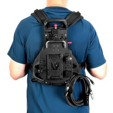 Imagem de Placa de mochila Alvins V-Mount para ARRI Alexa Mini S35, Sony com placa de fixação de alça de saída de potência XLR