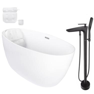 Imagem de Kit Banheira Imersão Freestanding De Luxo 1.50m c/Misturador Preto - Smart Norte