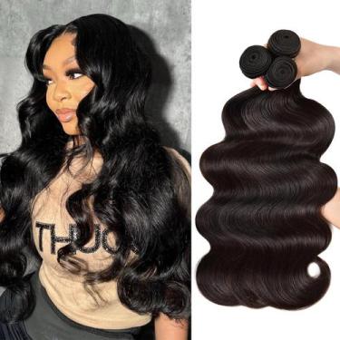 Imagem de Pacotes Hair Weave feiyunpanda Body Wave 3 26 cm 28 cm 30 cm