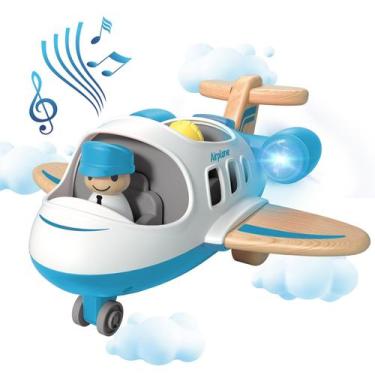 Imagem de Airplane Toy Wanborns Kids Mini Airliner com som e luz