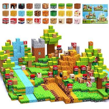 Imagem de Blocos de construção magnéticos VISREFUR 140 PCS para crianças de 3 an