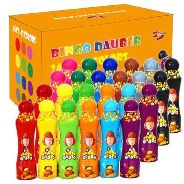 Imagem de Marcadores de pontos Yuanhe Bingo Daubers 88 ml - conjunto de 24 (12 c