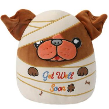 Imagem de Bicho de pelúcia NIUBEHOHO Get Well Soon Plush Bulldog 23cm