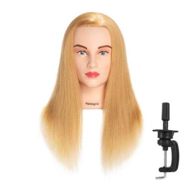 Imagem de Mannequin Head Hairingrid 100% cabelo humano 20-22 polegadas