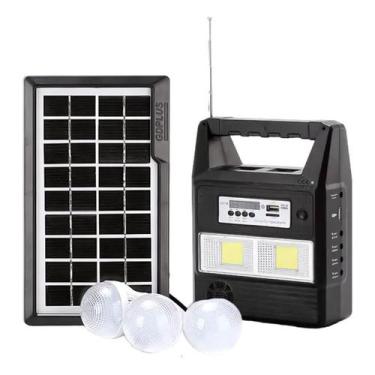 Imagem de Sistema De Luz Solar Com Rádio Fm Mp3 E Usb - Luatek