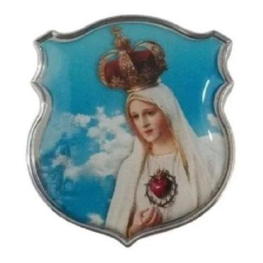 Imagem de Emblema Adesivo Relevo 3D Nossa Senhora Fatima Resinado