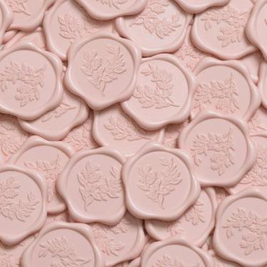 Imagem de Adesivos Wax Seal Convite de casamento UNIQOOO Eucalyptus x50