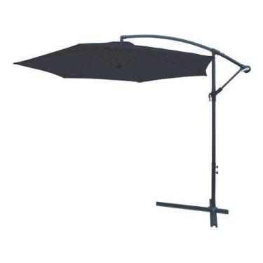 Imagem de Ombrelone Suspenso Azul 3m Importway Alumínio com Proteção Solar UV pa