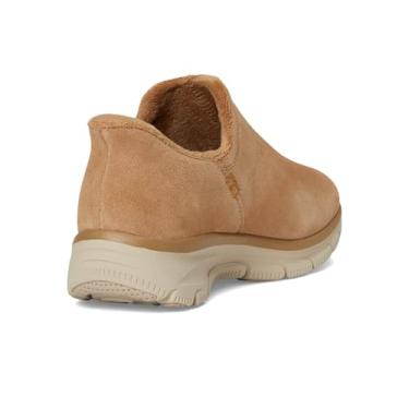 Imagem de Skechers Bota de cano curto feminina de camurça, sem as mãos, sem cadarço, Bronzeado, 35