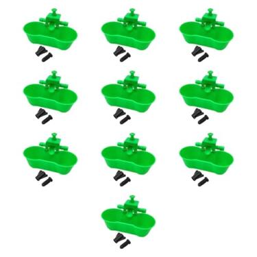 Imagem de Ｂｅｓｇａ 10x Bebedouros para galinhas, alimentadores, ferramentas, tigelas de água suspensas, compactas para pássaros de quintal, codornas, galinhas, pintinhos, Verde
