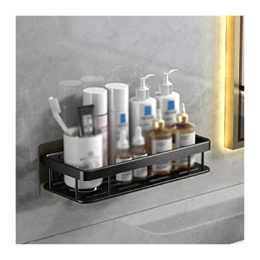 Imagem de Rack de armazenamento de banheiro rack de armazenamento de plástico simples rack de armazenamento de vaso sanitário rack de armazenamento de parede rack de armazenamento não perfurado essencial para