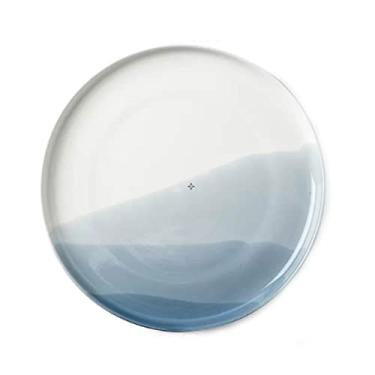 Imagem de Prato de serviço pratos de jantar de cerâmica, pratos de pratos, cozinhas, restaurantes, pratos redondos, pratos de bife, pratos de sobremesa, pratos de jantar regulares, pratos lisos (cor: B, Tamanho