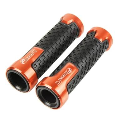 Imagem de GRJQRKHZ Punhos de guidão de motocicleta para B&MW F800R 2009-2016 Extremidades do punho do guidão de motocicleta, acessórios de liga de alumínio, laranja
