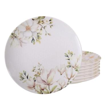 Imagem de Jogo De Pratos Raso 28Cm 6Pcs Porcelana Magnolia Tramontina