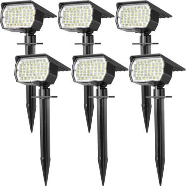 Imagem de Holofotes solares WENATY, pacote com 6, 46 LED, IP65, impermeáveis