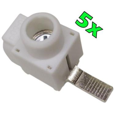 Imagem de Kit 5 Conector Genérico Saída Frontal 50mm Terminal Reto Curto para Di