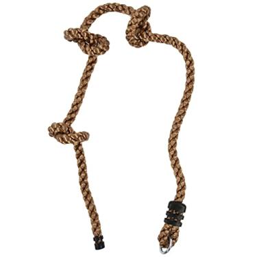 Imagem de Crianças corda de escalada alta resistência 3 nós seguro pendurado árvore balanço corda para varanda jardim ao ar livre jogar crianças brinquedo balanço plástico 195cm