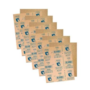 Imagem de Lixa Massa Madeira Grão 100 A237 50 Unidades NORTON