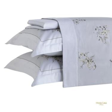 Imagem de Jogo de Cama Satinee Kacyumara Estampado Solteiro Viuva - Madi -100% Algodão Egipcio