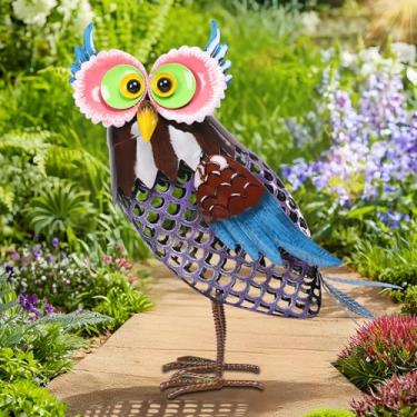 Imagem de MUMTOP Lanternas Solares À Prova D'Água Para Áreas Externas - Luzes Decorativas Coloridas De Coruja Metal, Vazadas Mesa, Enfeites Quintal, Pátio, Jardim, Decoração Externa