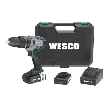 Imagem de Furadeira de Impacto Brushless Wesco 18V WS2419K2 – Torque 60Nm, 2 Baterias 2.0Ah, 32.000 IPM, Mandril Metálico 13mm, Maleta e Carregador Bivolt – Garantia de 10 Anos no Motor
