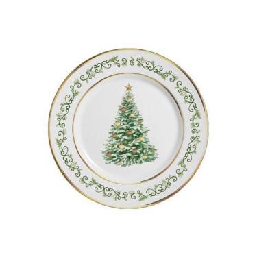 Imagem de Conjunto 6 Pratos Sobremesa Classic Christmas Filete Ouro