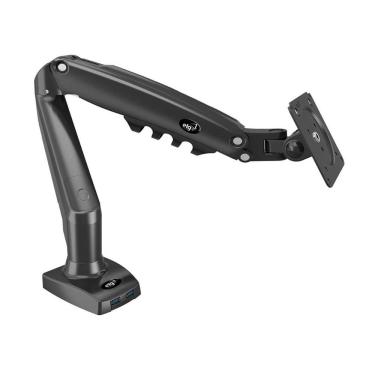 Imagem de Suporte para Monitor/TV até 35 - Articulado - Pistão a Gás - 360° Pivot - 2 Portas USB - ELG F90USB