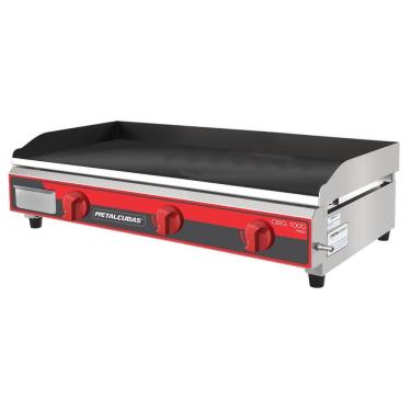 Imagem de Chapa Bifeteira Profissional A Gás Metalcubas CBG 1000 PRO 9,5mm Área 100x52,5cm 12030G(10348)