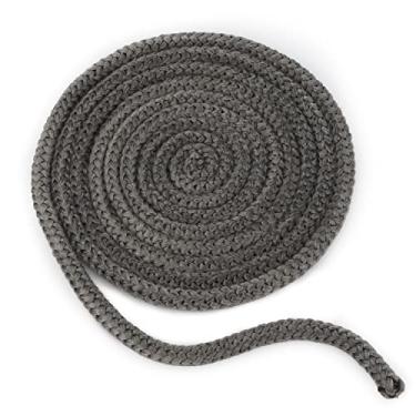 Imagem de Gaxeta de porta de fogão a lenha, junta de vedação de corda de lareira resistente ao calor de 0,5 x 98 polegadas para chaminé, fogão a lenha, cor cinza