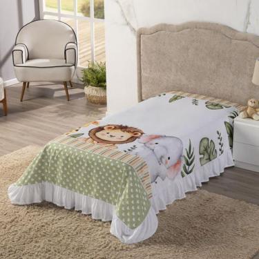 Imagem de Colcha Cobre Leito Solteiro Infantil Avulsa 1,70 X 2,30 Decoração, Qua