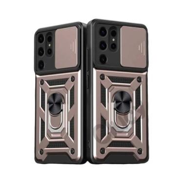 Imagem de Capa Protetora Militar Com Lente Deslizante Para Câmera Samsung Galaxy