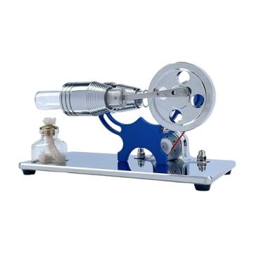 Imagem de MagicTech Hot Air Stirling Engine Motor Model Educational Electricity Generator Colorful LED Blue JY24