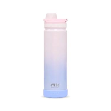 Imagem de TYESO - Copo Térmico 750ml Inox Garrafa com Cores Gradientes - Garrafa Térmica Adequada para Bebidas como Agua, Chá Gelado, Café e Granizados(Rosa Roxo)