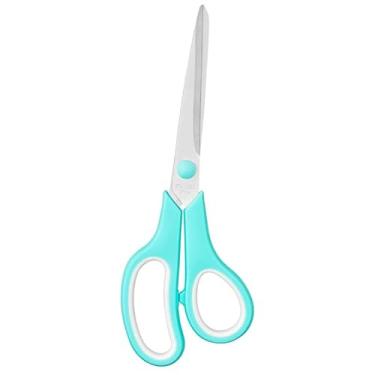 Imagem de Tesoura de escritório, 1 pacote de tesouras ultra afiadas, tecido de costura de escritório, artesanato doméstico, professor, escola, aderência confortável, 21,6 cm
