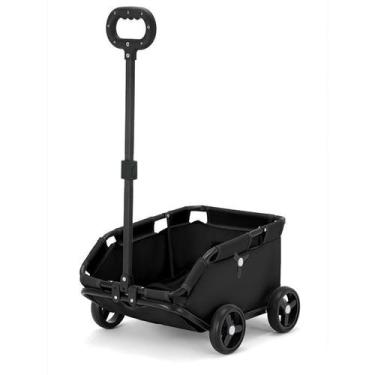 Imagem de Carrinho Passeio Pet Cães Gatos Pequeno Porte Até 7Kg-Preto - Mhr