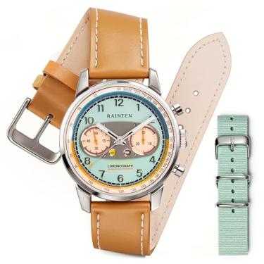 Imagem de RAINTEN Relógios masculinos com cronógrafo R9031 R9032, Verde + verde