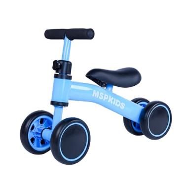 Imagem de Bicicleta de Equilíbrio para Crianças, 4 Rodas, Ideal para Futuros Ciclistas, Bicicleta sem Pedal (Azul)