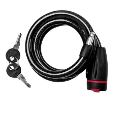 Imagem de Cadeado de Segurança para Bicicleta com Cabo de Aço Reforçado Antifurto Alta Resistência