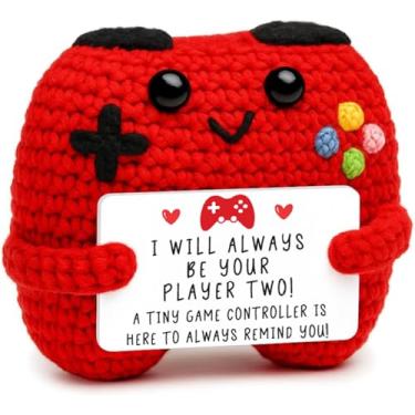 Imagem de Presentes para Casais Gamer Namorado Marido Melhor Controle de Jogo de Crochê Artesanal Frito - Valetines Aniversário Chritmas Meia Stuffer Bonito Decoração de Mesa para Casa