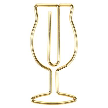 Imagem de RiToEasysports Conjunto de Suporte de Braçadeira de Papel Engraçado - Clipes Em Formato de Fundição de Metal Galvanizado Dourado para Papelaria Pacote de 10