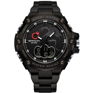 Imagem de Relógio Masculino De Aço Inoxidavel Esportivo Preto