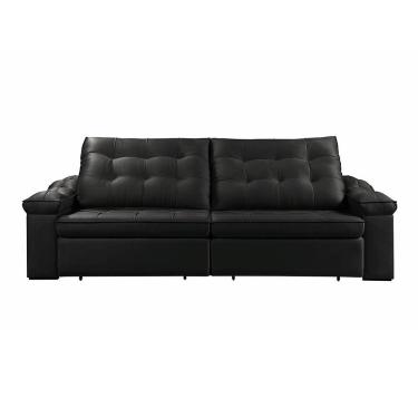 Imagem de Sofá Retrátil Reclinável Houston 2,2m csr Studio Veludo Preto