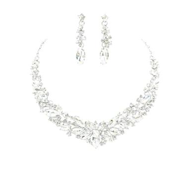 Imagem de Ranfare Conjunto de 3 peças de coroa de rainha barroca, brincos de tiara, colar, tiara de cristal, tiaras e coroas, Strass, Strass