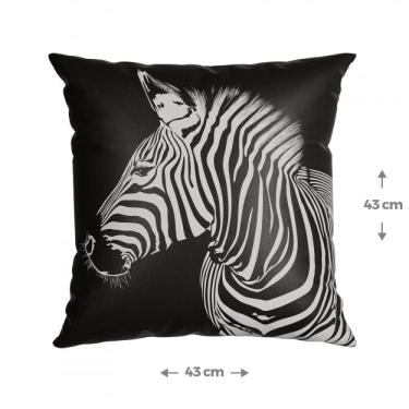 Imagem de Capa para Almofada 43x43cm Silk Home Bege Cinza Preto Branco
