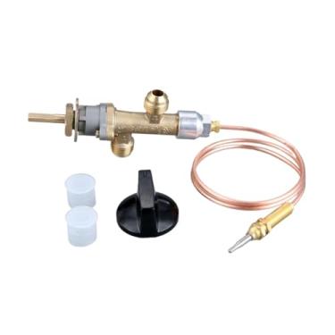 Imagem de Válvula de controle gás interruptor botão termopar 600mm m8 * 1 cabeça rosqueada entrada e saída baixa pressão para aquecedor grelha lareira