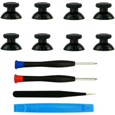 Imagem de CTHTBZ 8PCS Replacement Thumbstick for Xbox one S/X/Elite Controller, Joysticks Repair Kit for Xbox Series X S Controller, Custom Analog Thumb Sticks Parts for Xbox Core Controller-Black