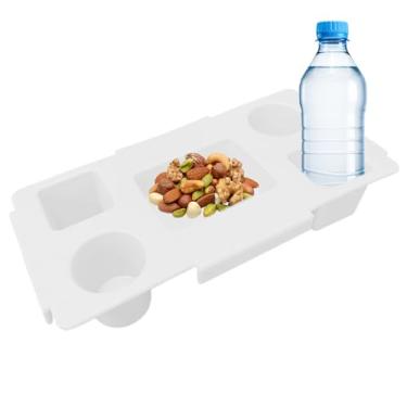 Imagem de Suporte para bebidas, bandeja com suporte de copo – organizador multifuncional estável à prova d'água para piquenique ao ar livre, acampamento, homens, mulheres, viagens