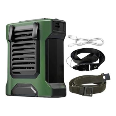 Imagem de Ventilador pessoal - Ventilador de praia de 4 velocidades, soprador de vento com lanterna, banco de energia para trabalho, acampamento, verão, caminhadas, pesca, praia, construção, academia, mesa