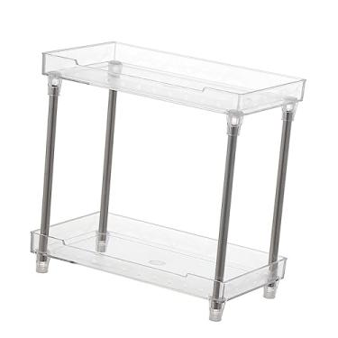 Imagem de Generic Prateleira de Armazenamento de Bancada, Elegante, Organizador de Maquiagem, Bandeja Acrílica Transparente, Evita Oxidação para Cozinha, Produtos de Higiene Pessoal (2º nível)