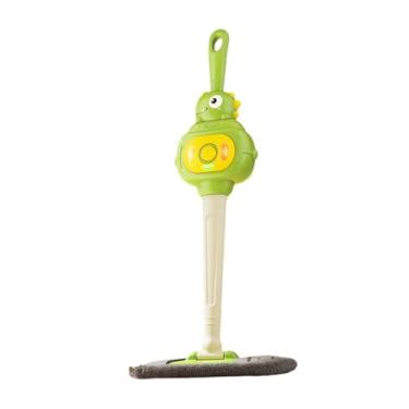 Imagem de Dynwave Conjunto de brinquedo de limpeza infantil com esfregão, luzes e sons, almofada lavável, esfregão educativo e divertido para brincadeiras de faz de, Verde